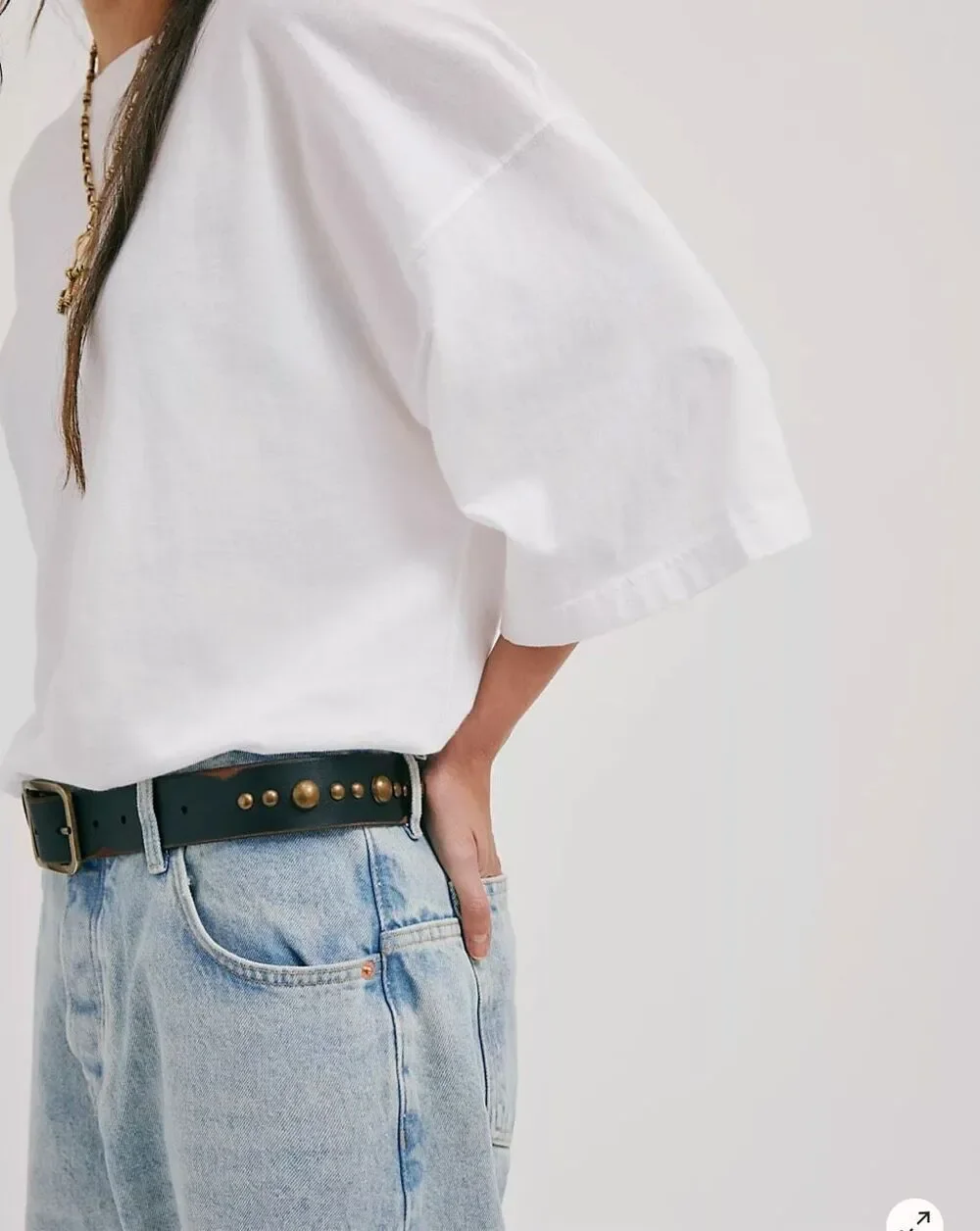 Free People X We The Free Perfect Oversized Tee shirt White XL NEW